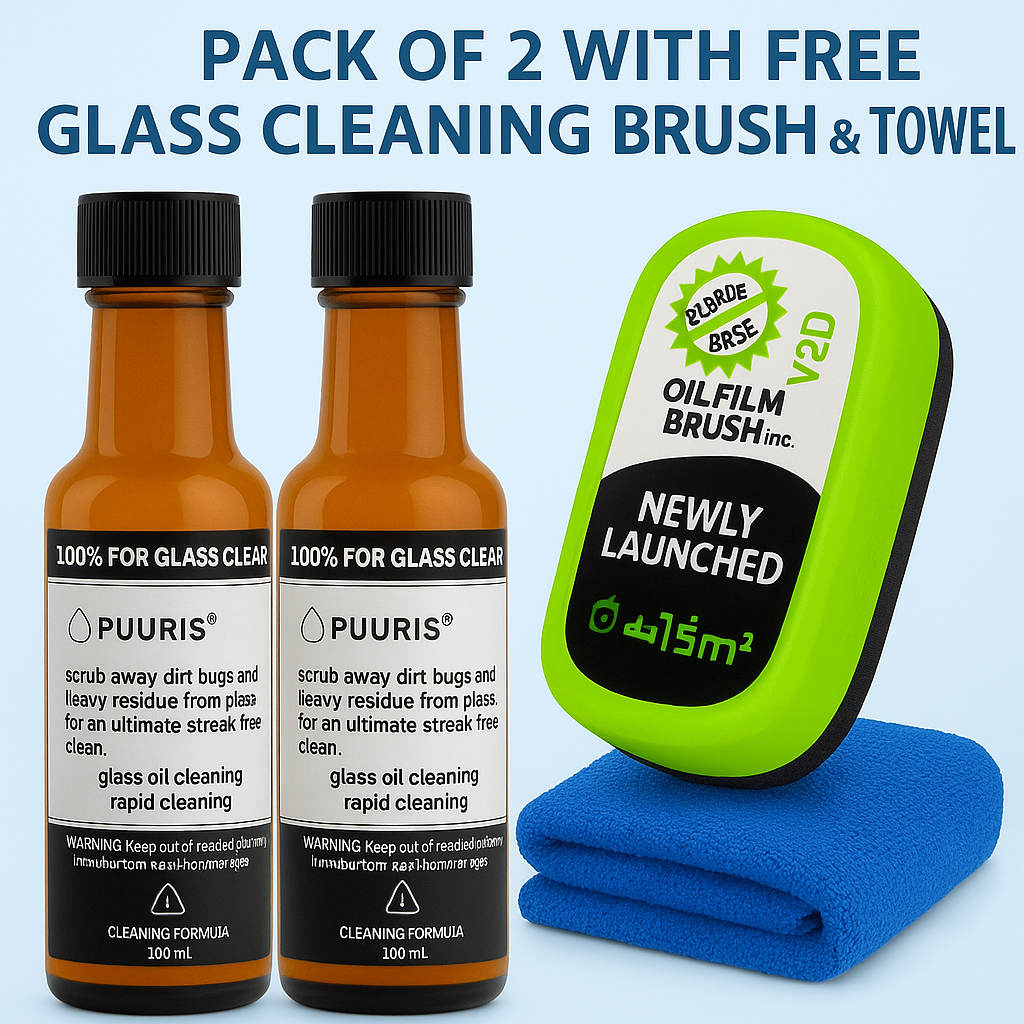 Glass Cleaning Agent Powerful Stain Remover 100ml (Pack of 2)