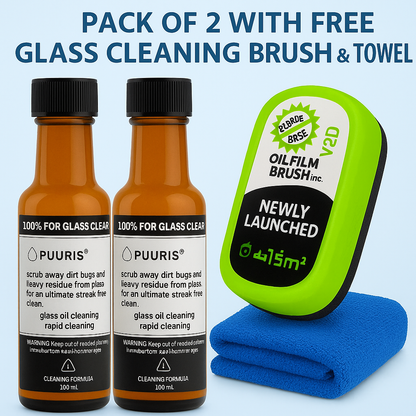 Glass Cleaning Agent Powerful Stain Remover 100ml (Pack of 2)