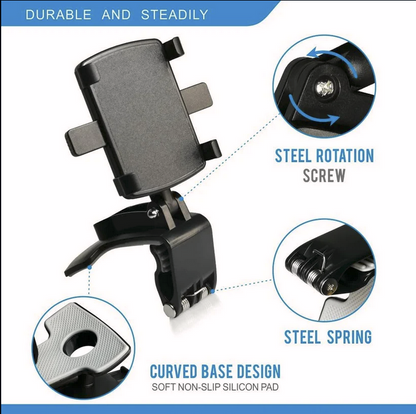 Universal 360° Car Mobile Holder – Multi-Mount Design