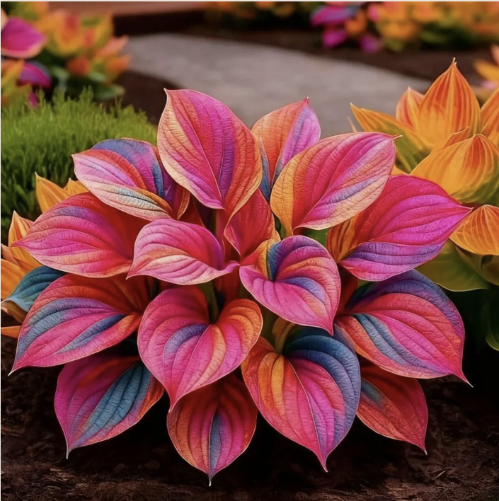 💝Rare Heirloom Giant Black Red Hosta Seeds